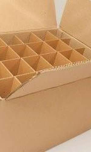 Caixa de papelão com colmeia Caixa de papelão com colmeia
