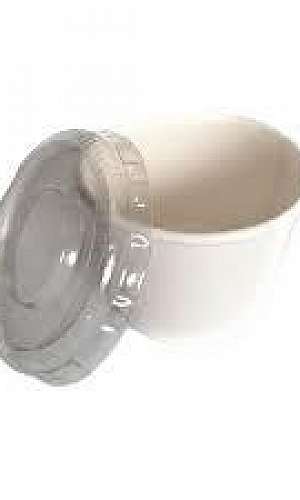 Pote de papel biodegradável com tampa Pote de papel biodegradável com tampa