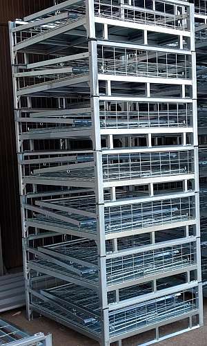 Rack aramado empilhável Rack aramado empilhável